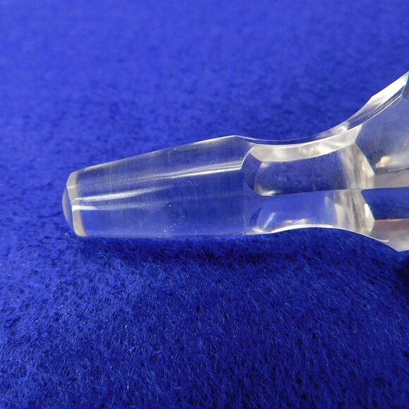 Vintage Art Deco Glass Oil & Vinegar Cruet w Ground Glass Stopper Double Spout - Picture 5 of 8